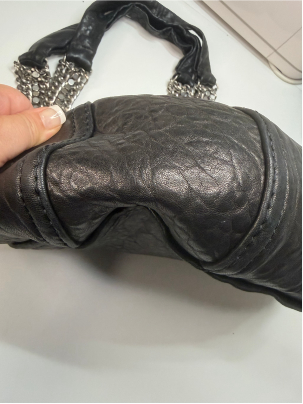 Women's Jimmy Choo Shoulder Bag One Size Black Silver - Picture 7 of 13